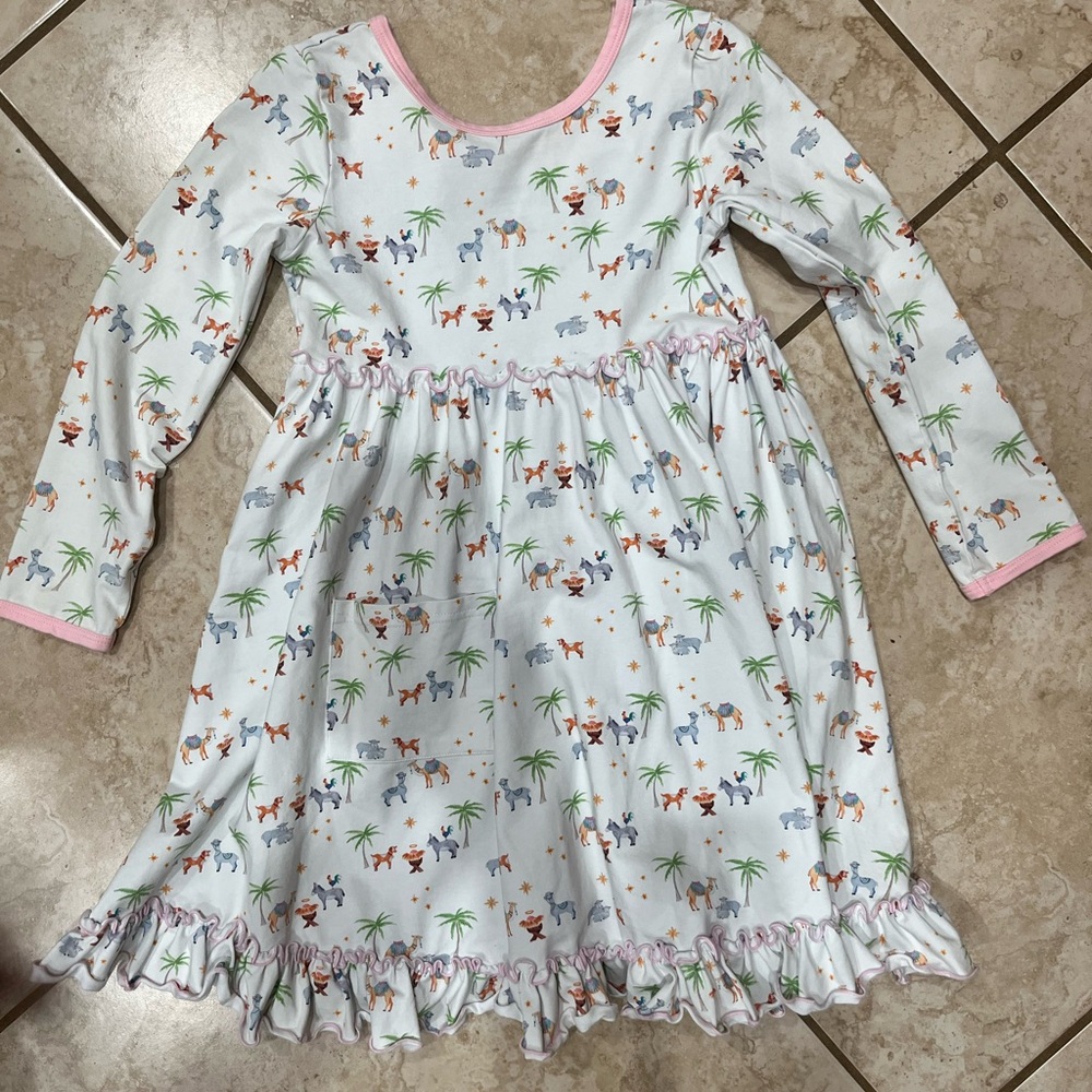 Girls Christmas Nativity Knit Dress Serendipity by Shrimp and Grits Kids XL